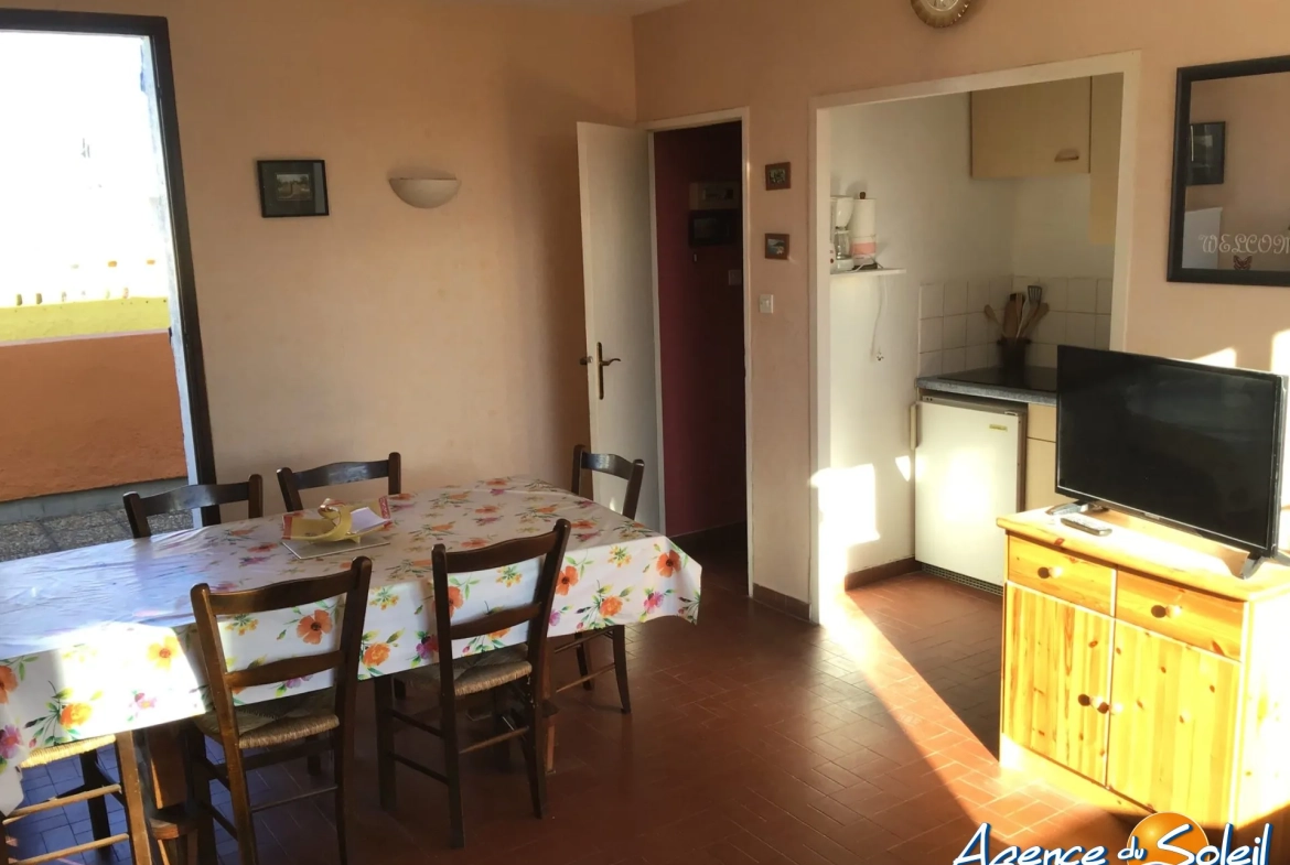 Appartement T3 avec grande terrasse au Barcarès, proche plage – Idéal vacances ou résidence principale 