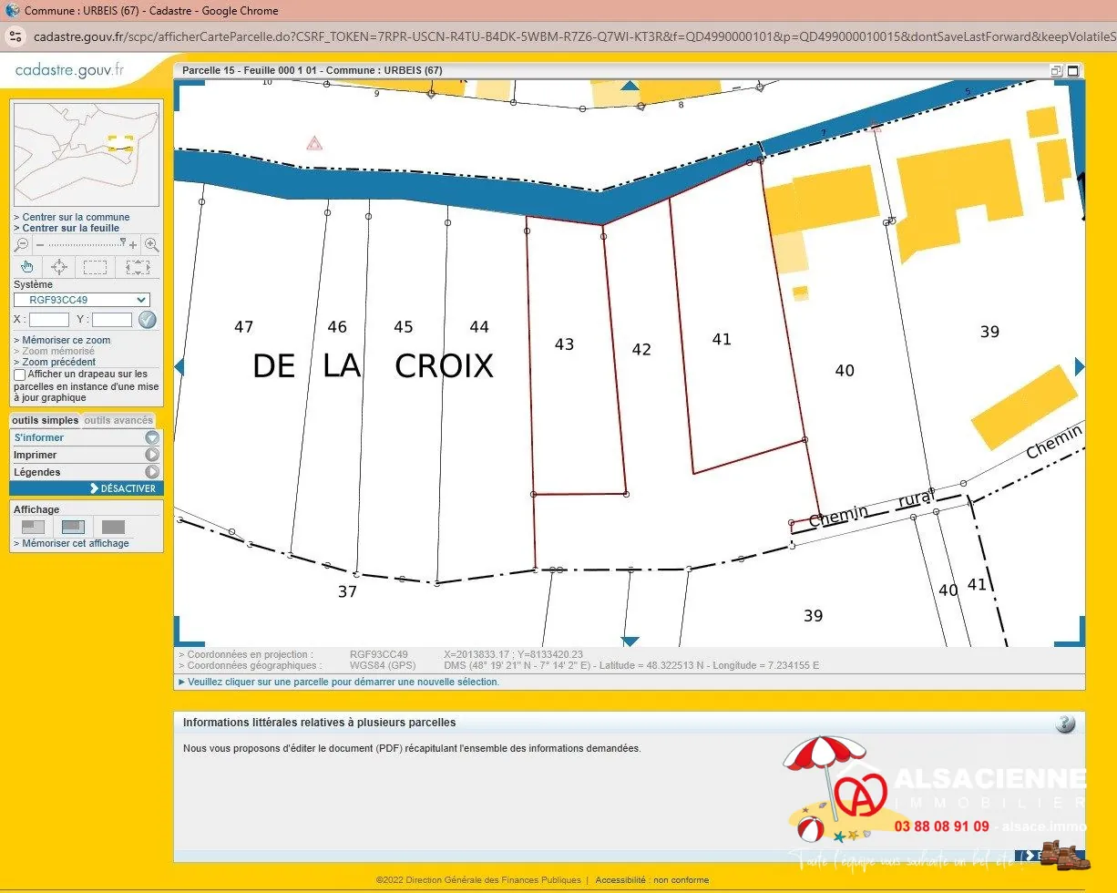 Terrain constructible à Urbeis dans la Vallée de Villé, parfait pour construire votre maison 