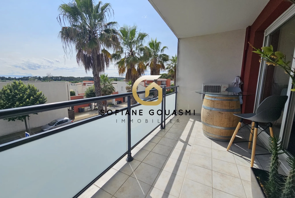 Appartement T2 loué à Jacou avec terrasse et parking - Investissement sécurisé 