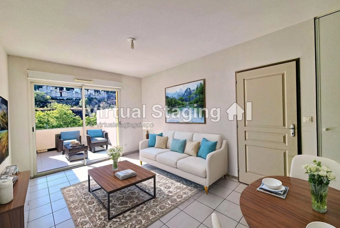 Investissement locatif : T2 de 38 m² avec terrasse à Béziers, secteur Péch de la Galinière 