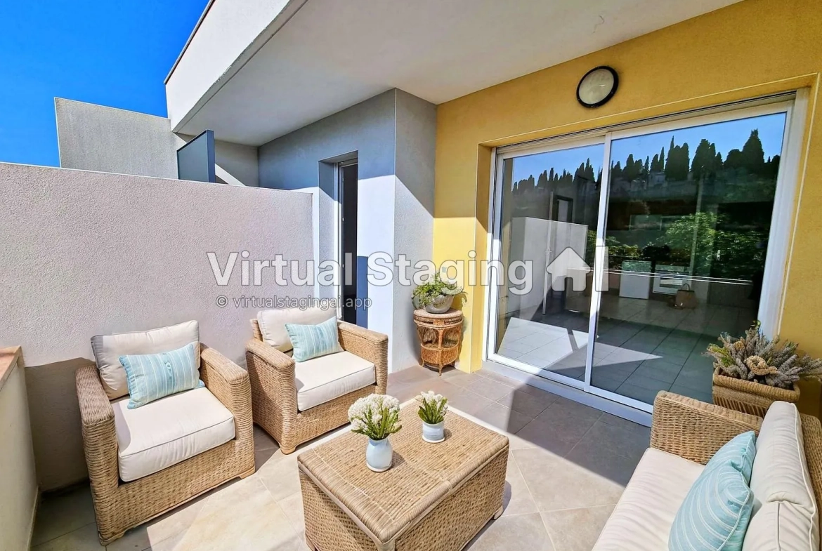 Investissement locatif : T2 de 38 m² avec terrasse à Béziers, secteur Péch de la Galinière 