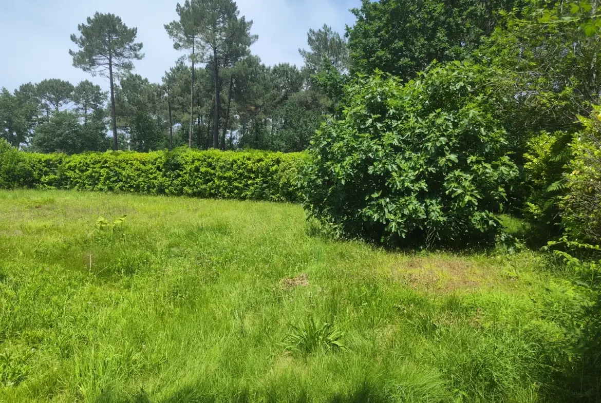Terrain constructible de 465 m² au Porge avec permis de construire validé 