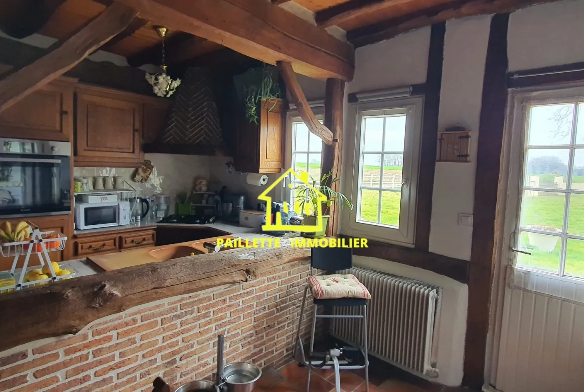 Maison individuelle à Valmont – 130 m², 3 chambres, grand terrain, à vendre en campagne 