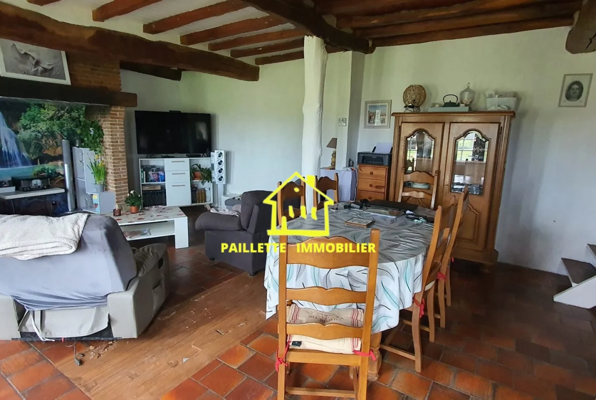 Maison individuelle à Valmont – 130 m², 3 chambres, grand terrain, à vendre en campagne 