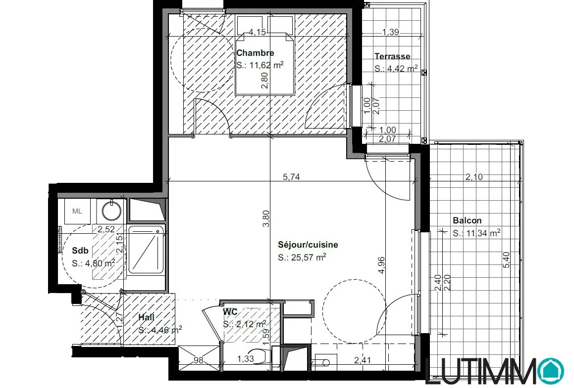 Appartement T2 Neuf avec Terrasse à Pfastatt - Résidence Bois Dore 