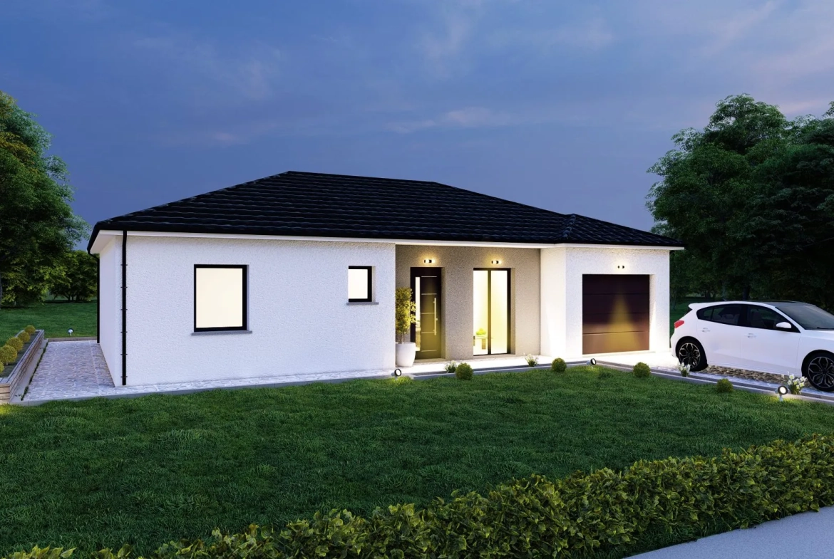 Maison neuve sur mesure à Belmont-sur-Vair - Modèle Amaryllis, 3 chambres 