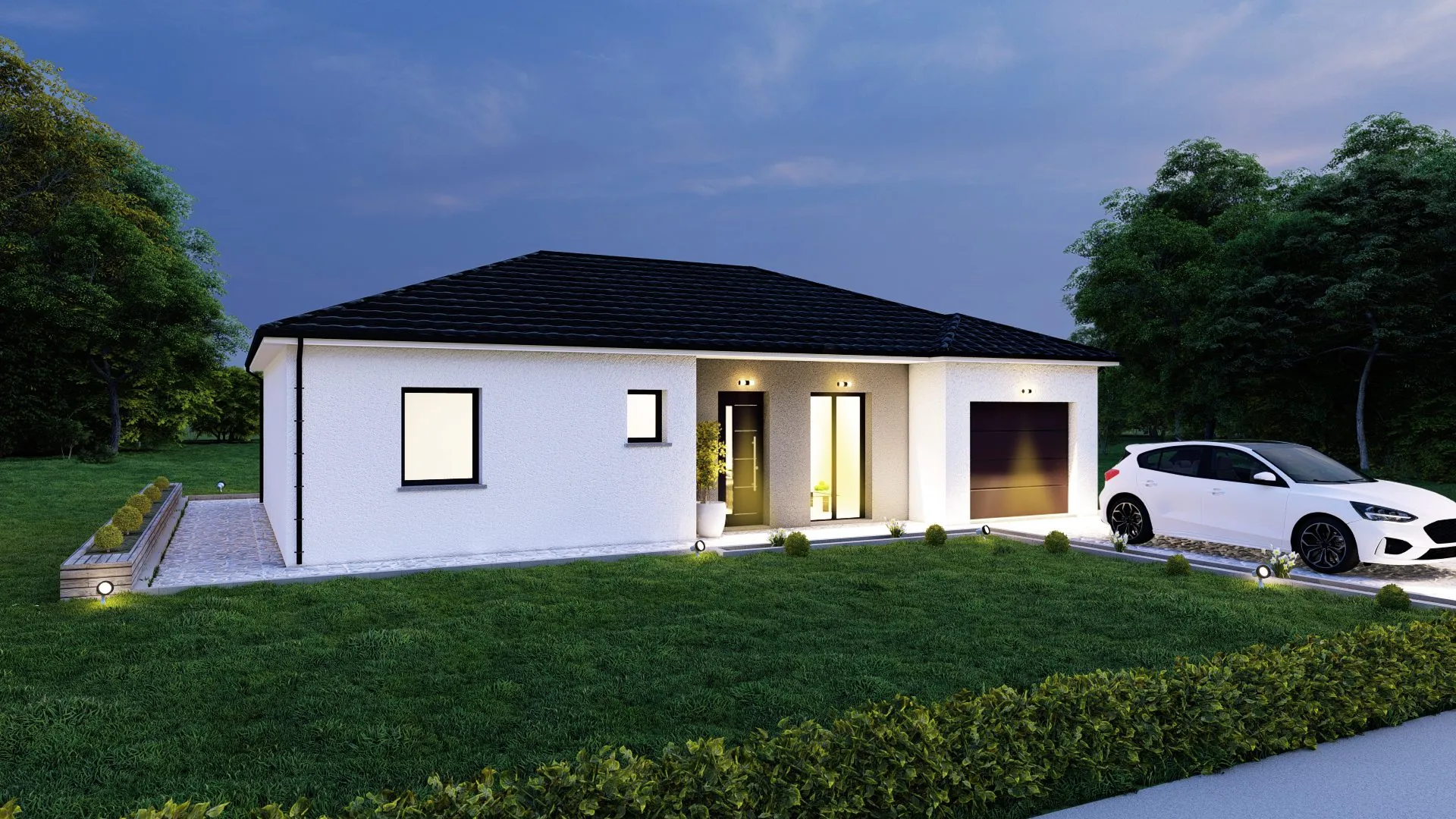 Maison neuve sur mesure à Belmont-sur-Vair - Modèle Amaryllis, 3 chambres 