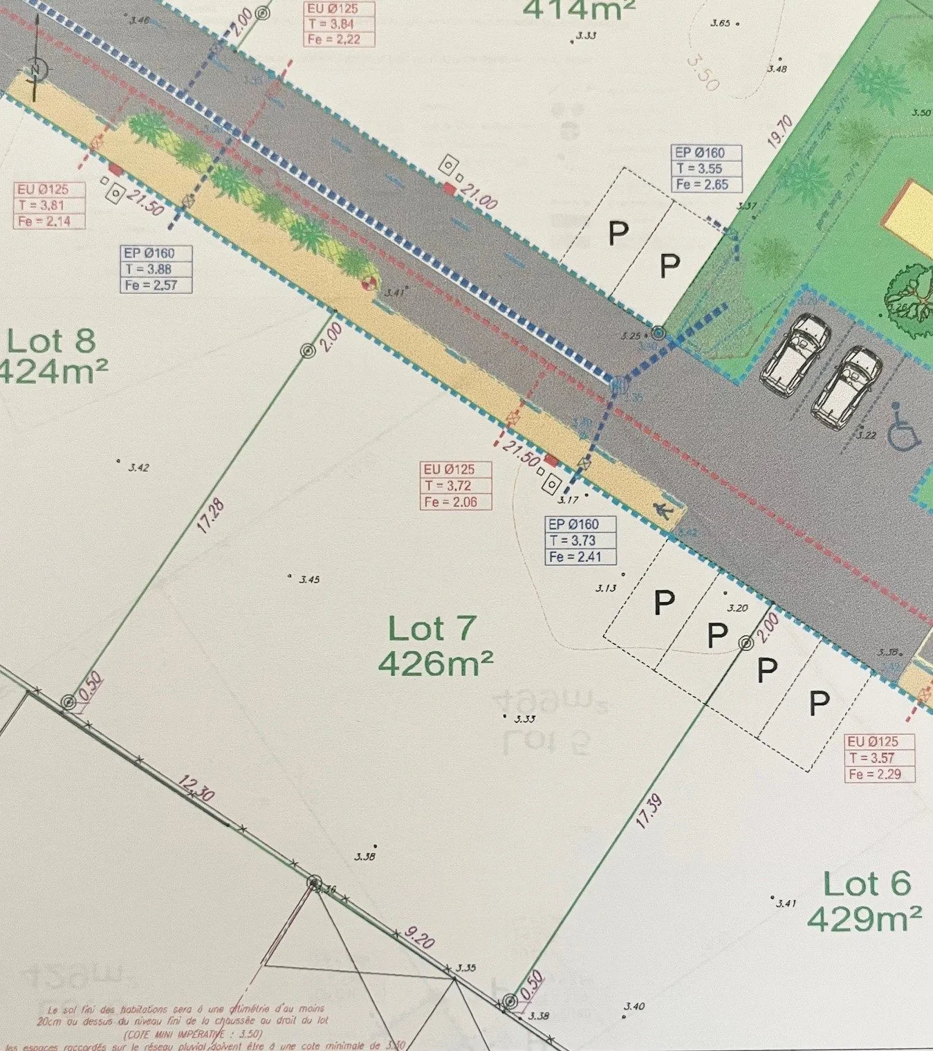Terrain constructible viabilisé de 426 m² à Bois-de-Céné 