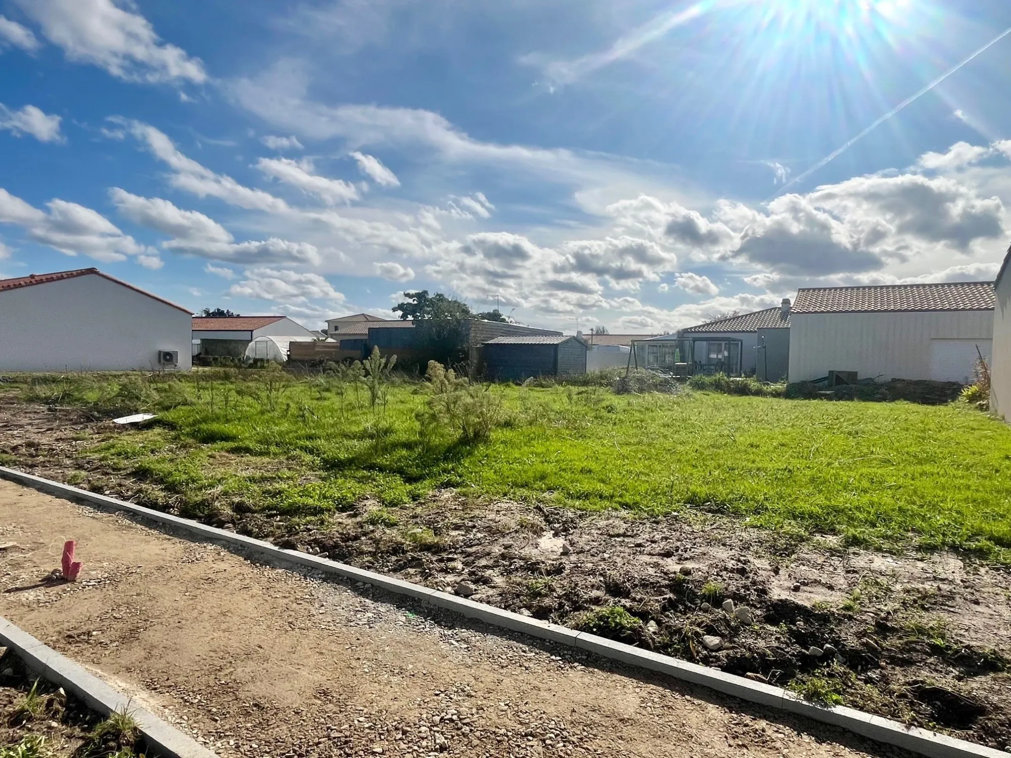 Terrain constructible viabilisé de 426 m² à Bois-de-Céné 