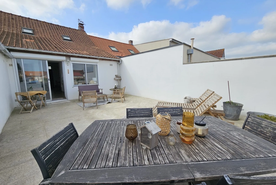 Maison rénovée avec 2 chambres, jardin et terrasse à Rinxent 