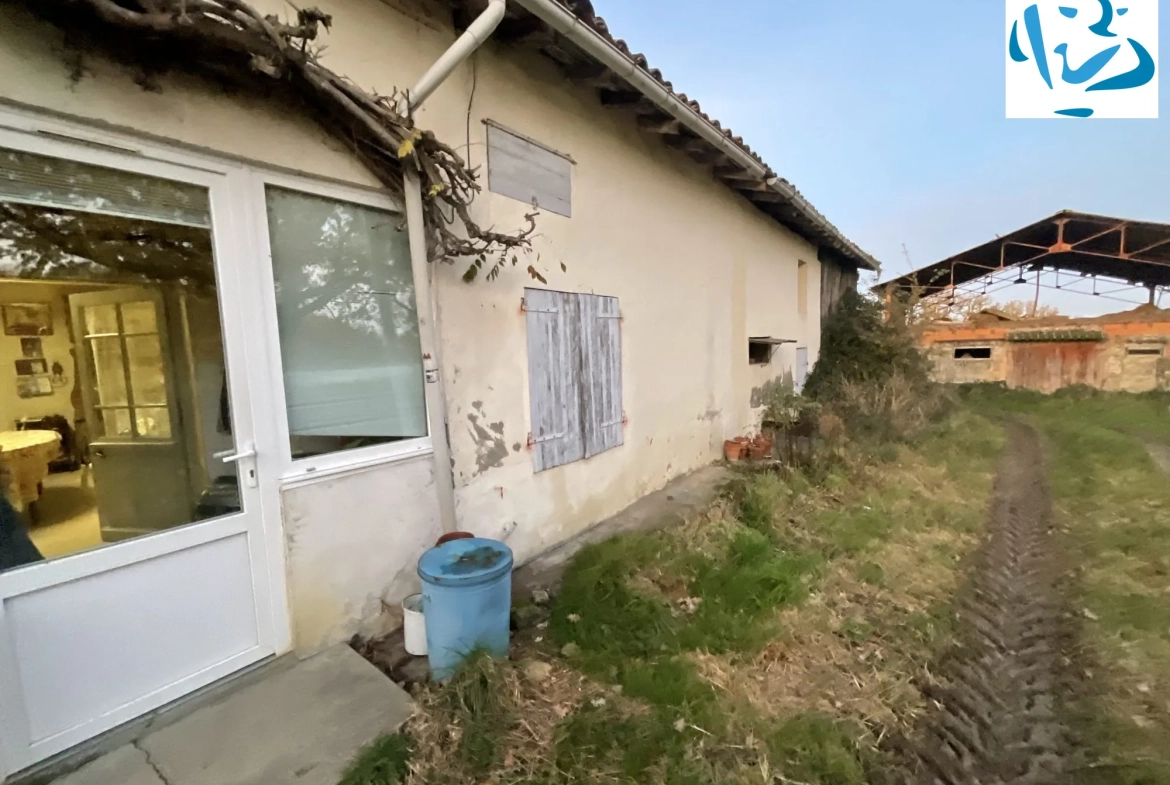 Maison ancienne à rénover à Sérignac avec grand terrain et dépendances 