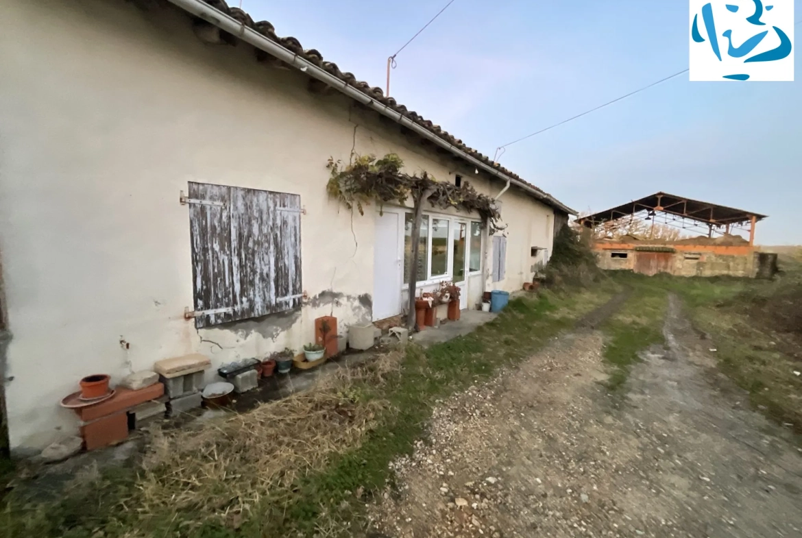 Maison ancienne à rénover à Sérignac avec grand terrain et dépendances 