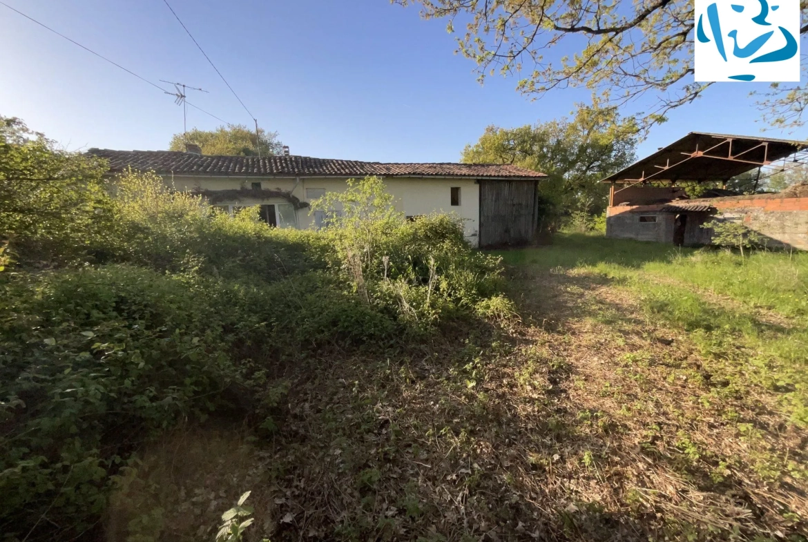 Maison ancienne à rénover à Sérignac avec grand terrain et dépendances 