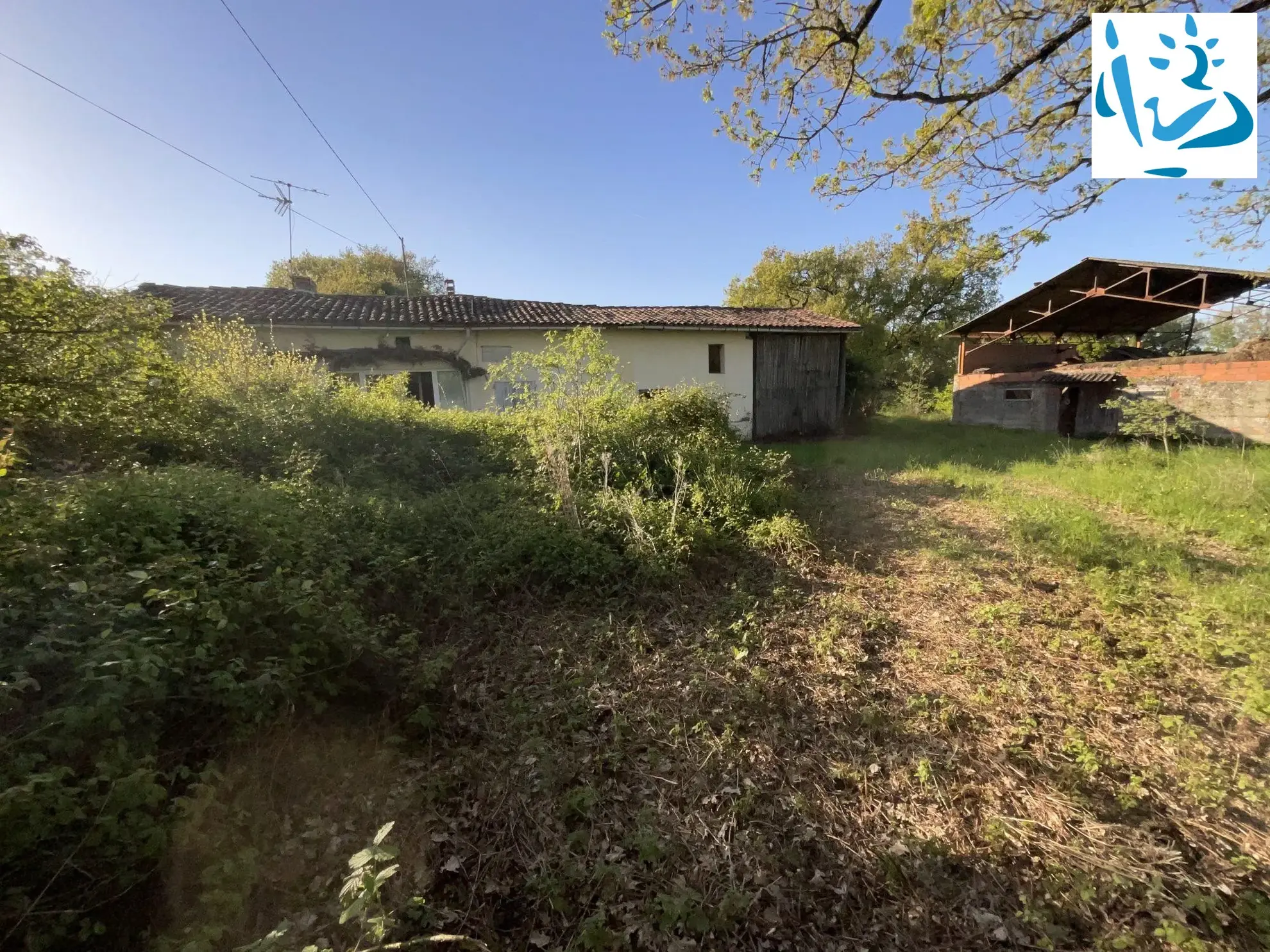 Maison ancienne à rénover à Sérignac avec grand terrain et dépendances 