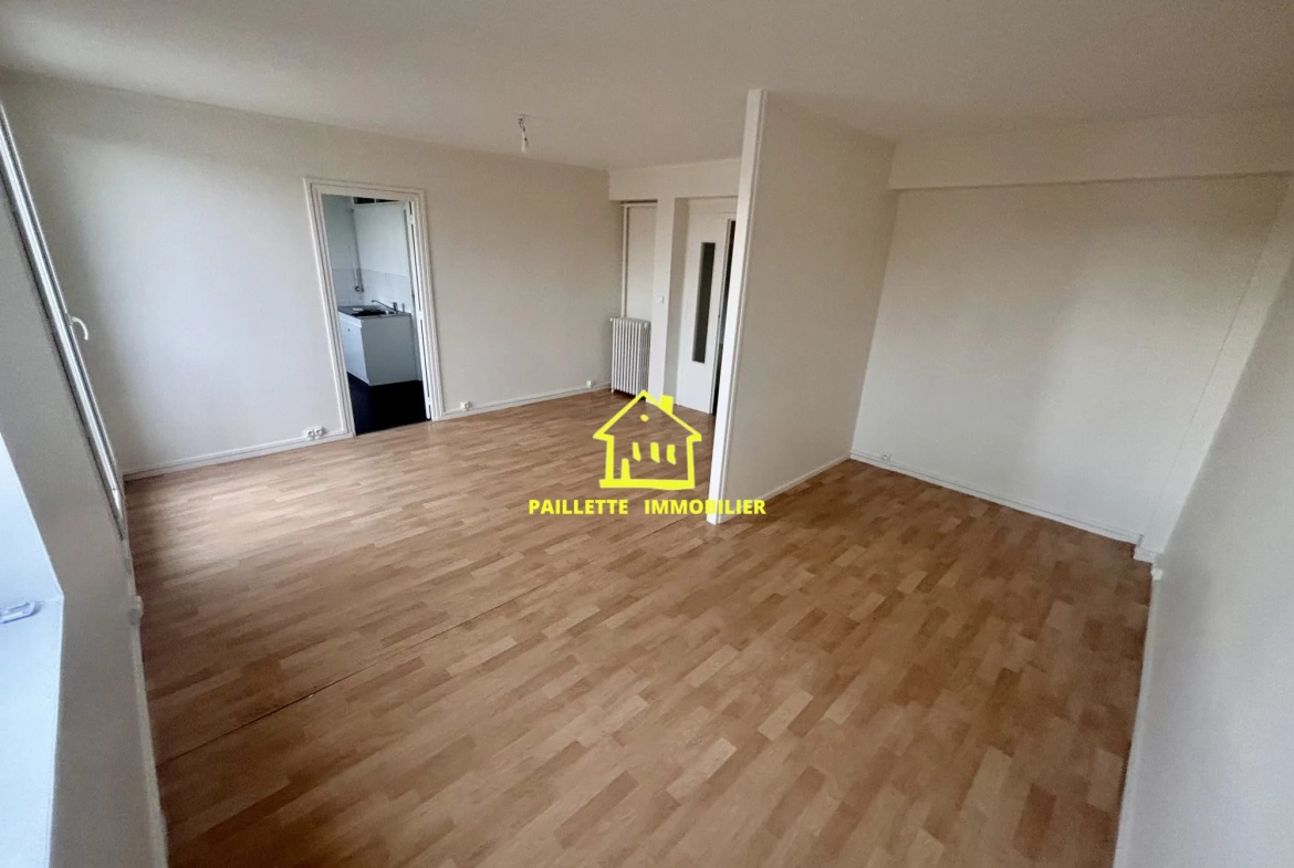 Appartement T3 lumineux à Montivilliers avec vue dégagée et faible charges 