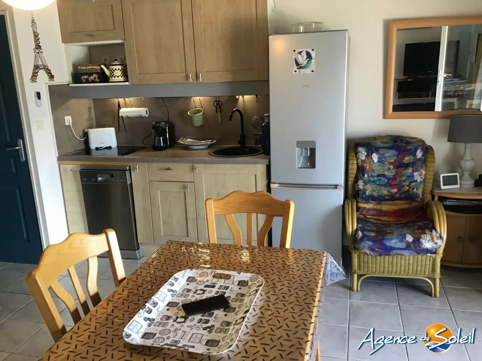 Maison T2 avec mezzanine, terrasse vue lac, piscine, proche commodités à Le Barcarès 