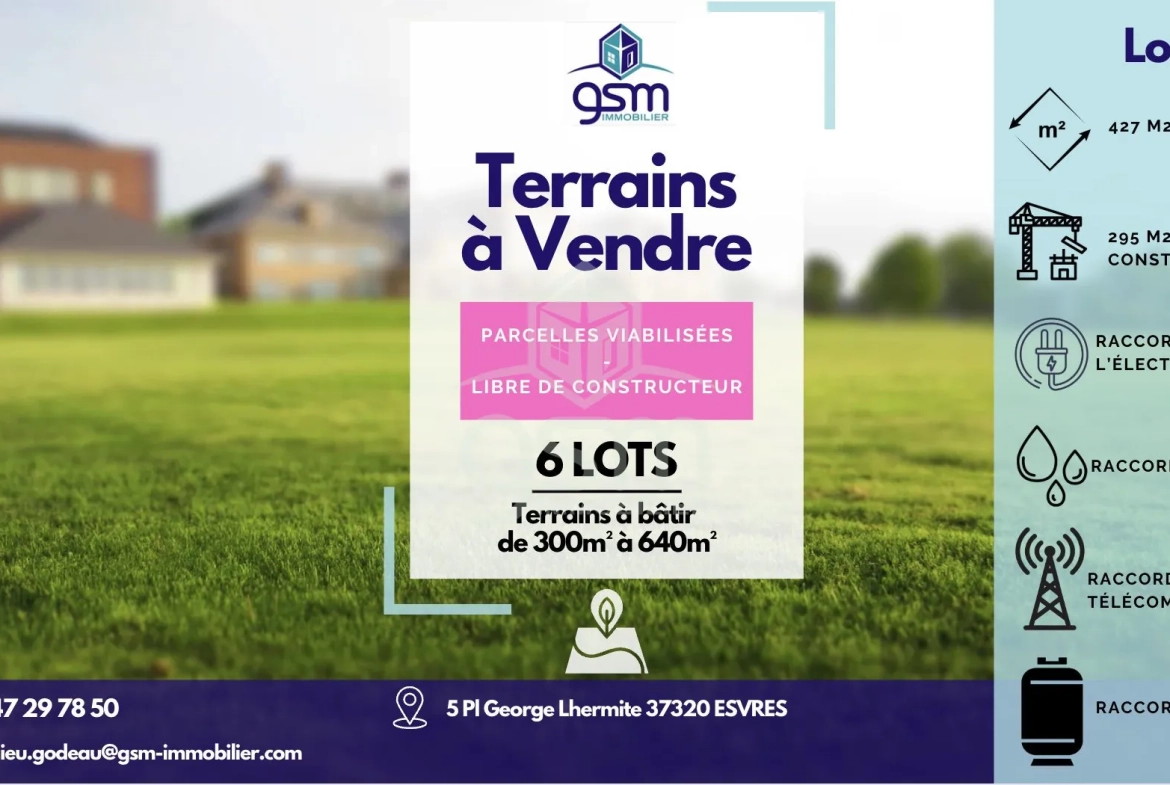 Terrain à bâtir de 427 m² à Truyes, secteur privilégié à proximité de Tours 