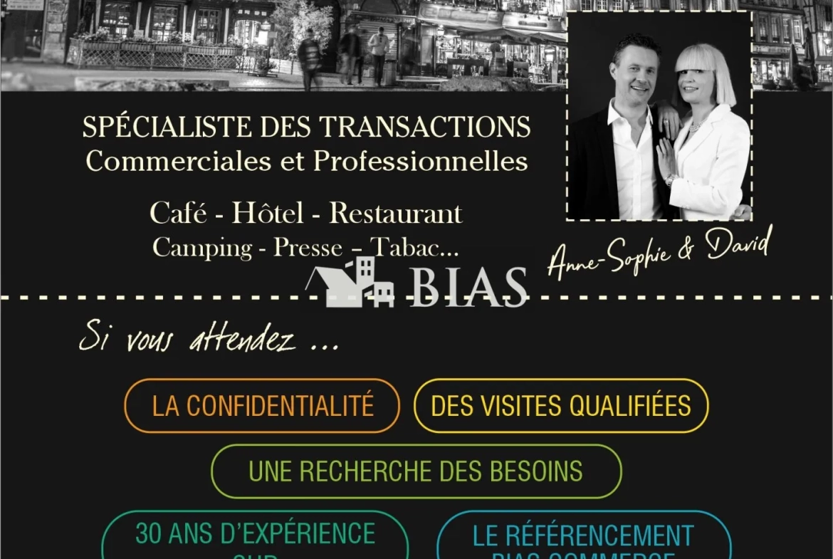 Fonds de commerce de bar à vendre à Rouen avec terrasse ensoleillée 