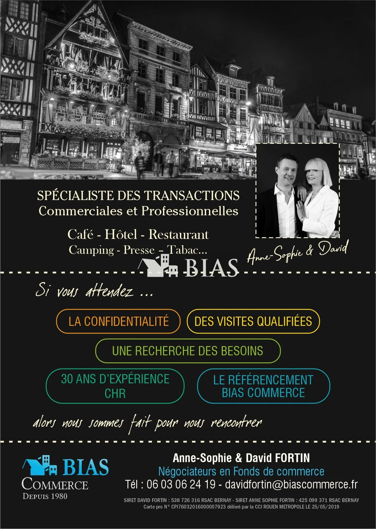 Fonds de commerce de bar à vendre à Rouen avec terrasse ensoleillée 