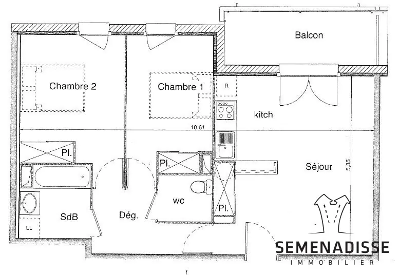 Appartement 3 pièces à vendre à Roques-sur-Garonne (31120) avec balcon et parking privé 