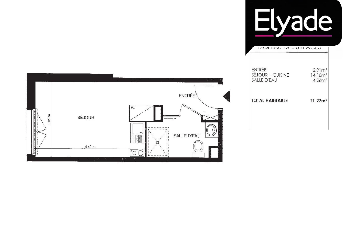 Appartement T1 de 21,27 m² à vendre à Isle – Location à proximité des écoles et transports 