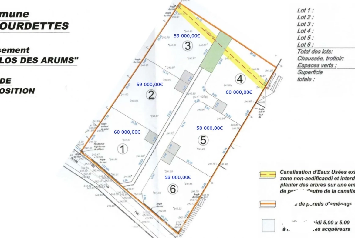 Terrain constructible à Nay - 700 m² viabilisé prêt à bâtir 