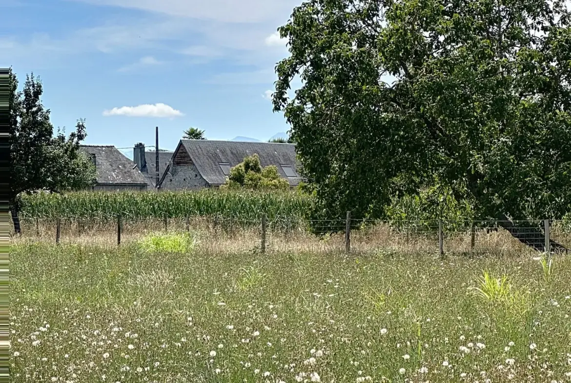 Terrain constructible et viabilisé à Laloubère près de Tarbes 