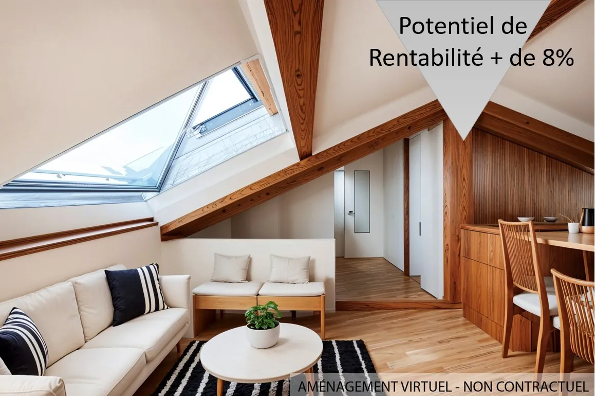 À vendre studio de 33 m² à Hyères, dernier étage, dans le centre-ville, bon état, rentabilité attractive 