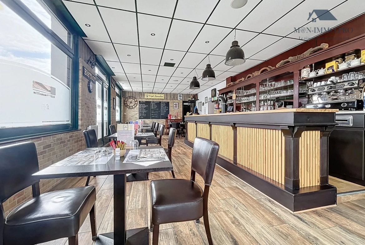 Fonds de commerce restaurant à Nieppe, 140 m², terrasse, emplacement privilégié 