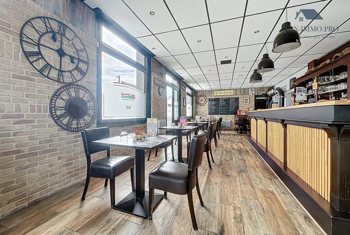 Fonds de commerce restaurant à Nieppe, 140 m², terrasse, emplacement privilégié 