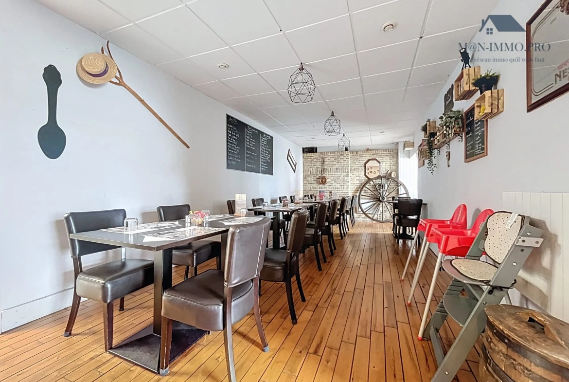 Fonds de commerce restaurant à Nieppe, 140 m², terrasse, emplacement privilégié 