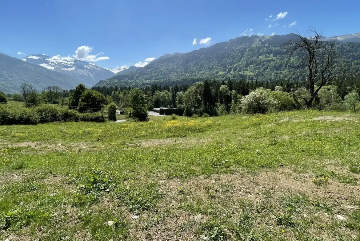 Terrain à vendre au Villard à Samoëns avec vue exceptionnelle – 679 m² viabilisé 