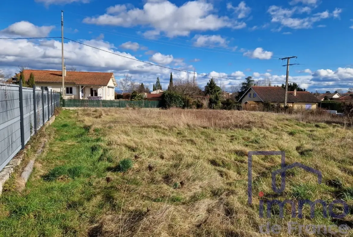 Terrain constructible à Montbrison de 2032 m², hors lotissement et proche commodités 