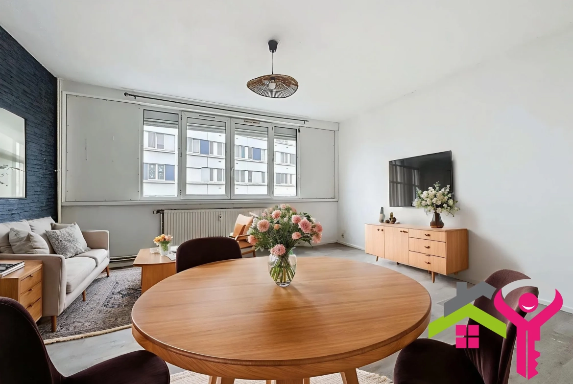 Appartement T3 lumineux avec cave et garage à Raismes - 66,50 m² 
