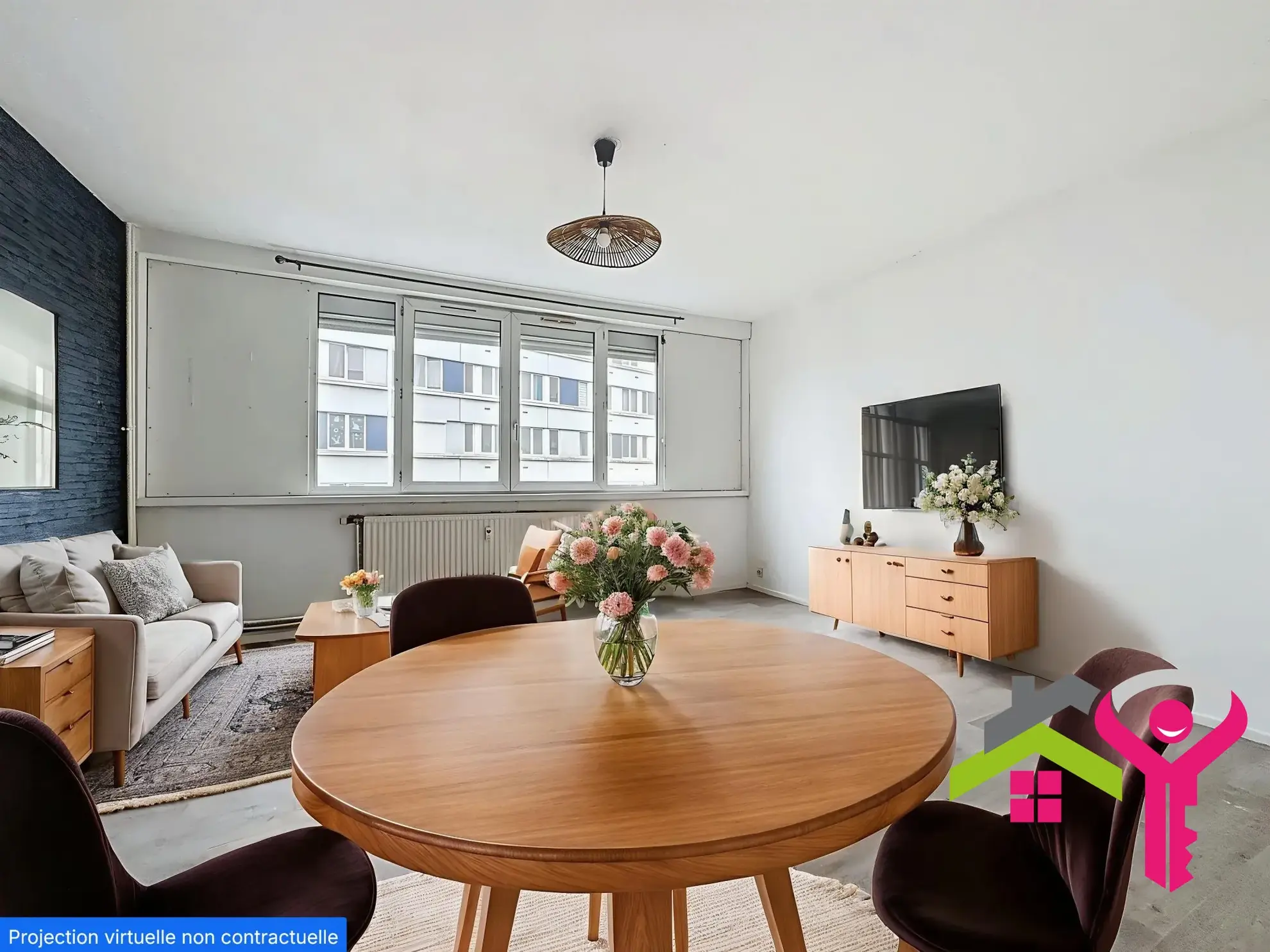 Appartement T3 lumineux avec cave et garage à Raismes - 66,50 m² 