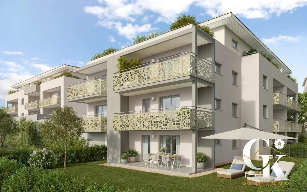 Appartement neuf avec terrasse à Moirans – 2 pièces, parking, vue sur espace vert