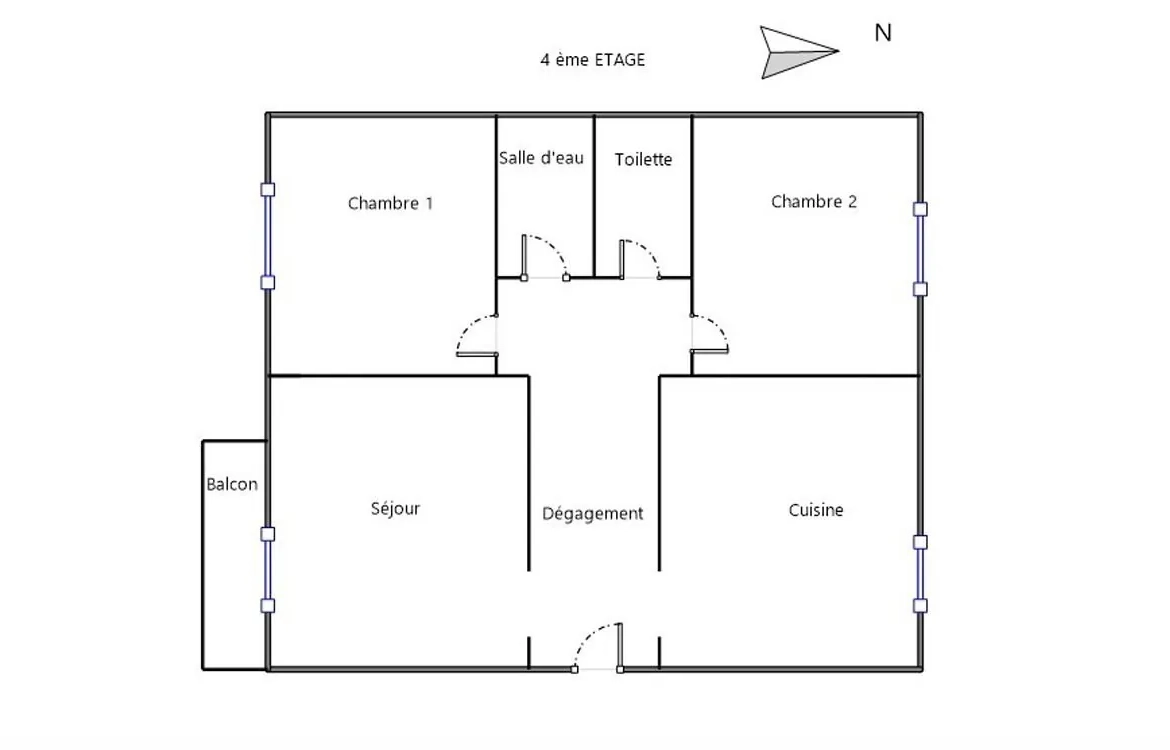 Appartement T3 à vendre à Grenoble - Dernier étage avec balcon et cave 
