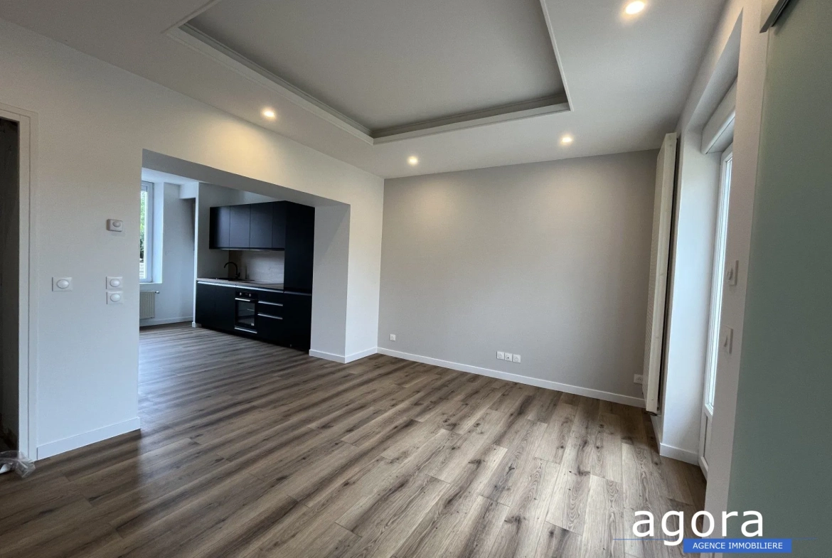 Maison mitoyenne rénovée à Joudreville avec 2 chambres et vue champêtre 