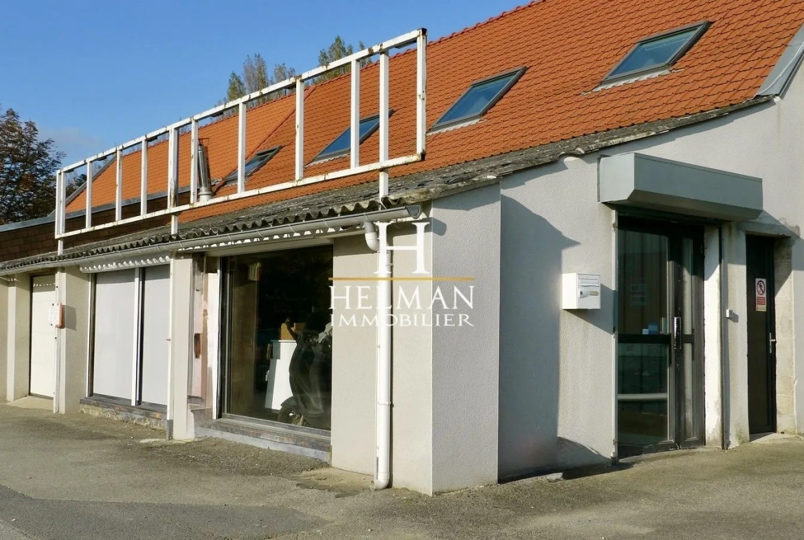 Local commercial rénové de 147 m² à Arques avec atelier et stationnements privés 