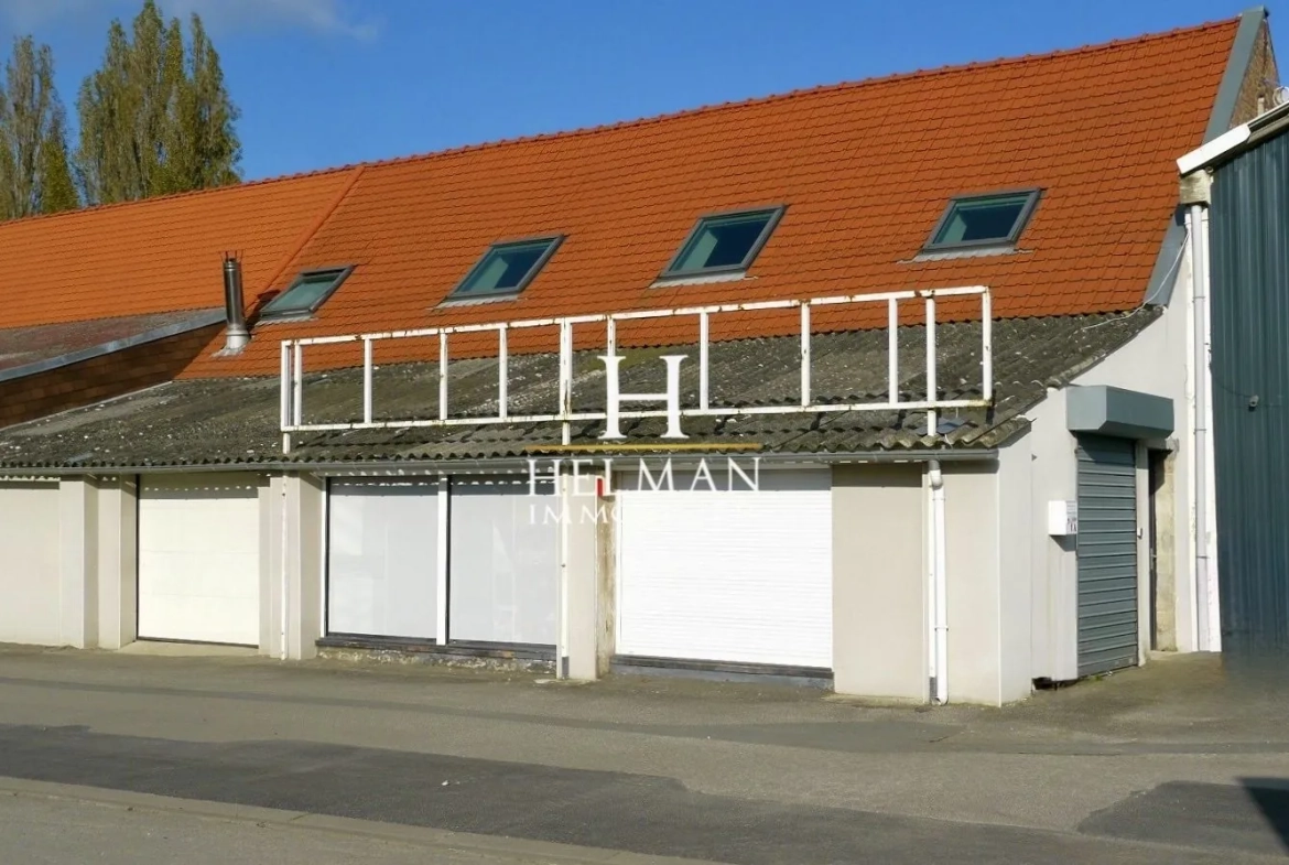Local commercial rénové de 147 m² à Arques avec atelier et stationnements privés 