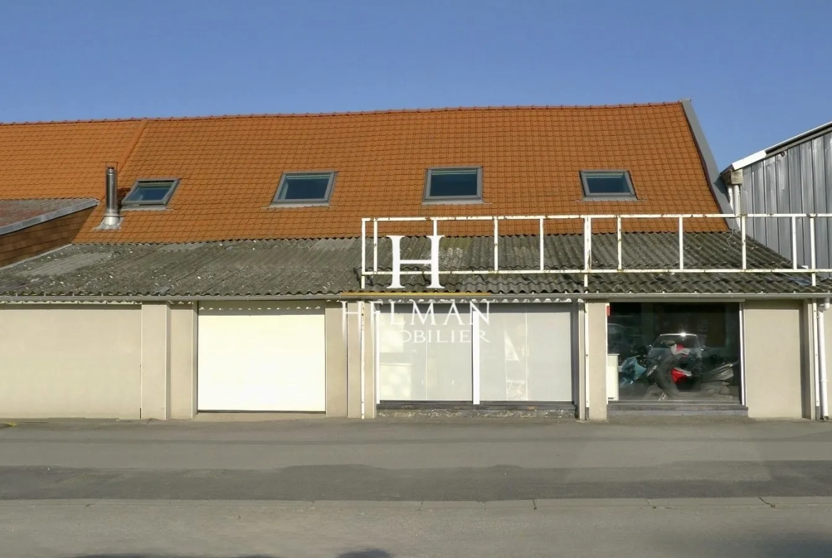 Local commercial rénové de 147 m² à Arques avec atelier et stationnements privés 