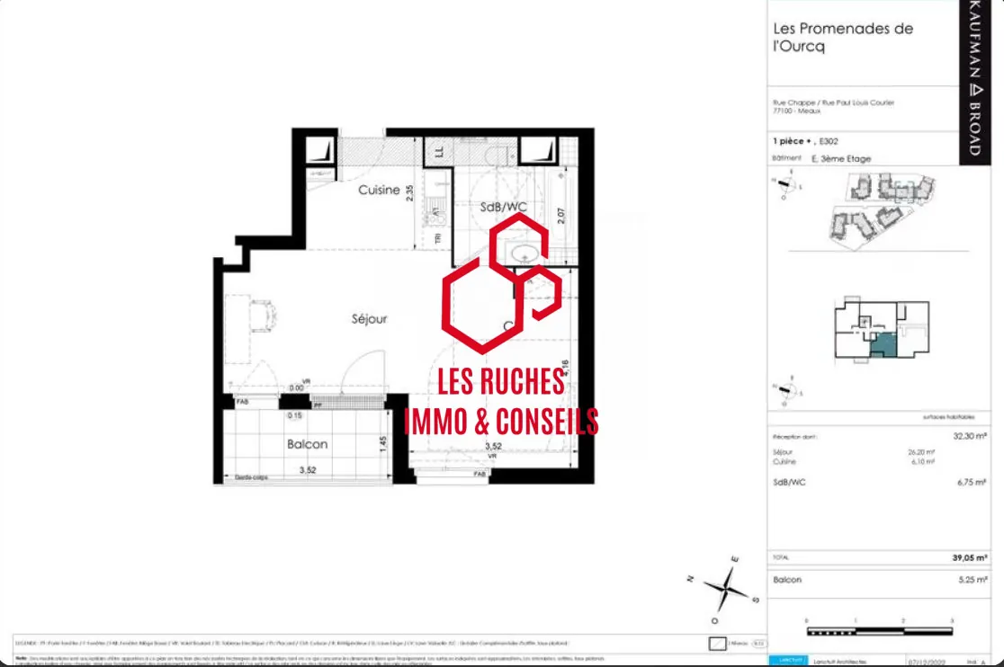 Appartement neuf de 39 m² avec balcon au cœur de Meaux - Résidence moderne 