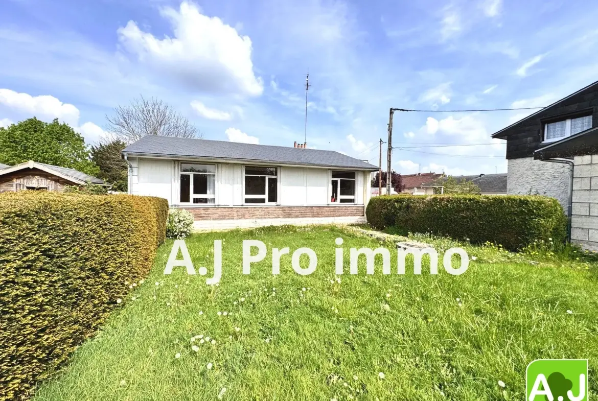Maison plain-pied 2 chambres à Ézy-sur-Eure – 84 m², garage et terrain clos 