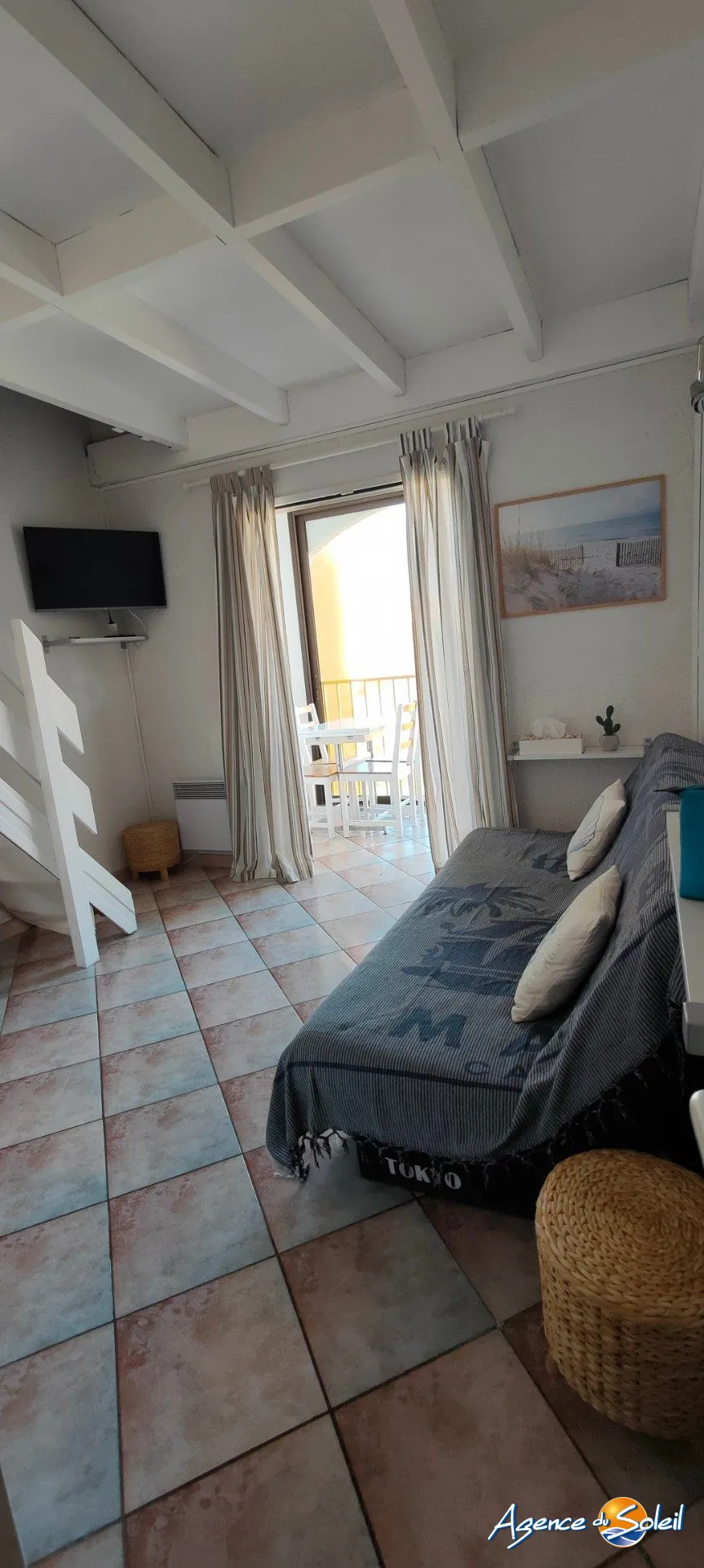 Appartement T2 en mezzanine avec garage face à la plage au Le Barcarès 