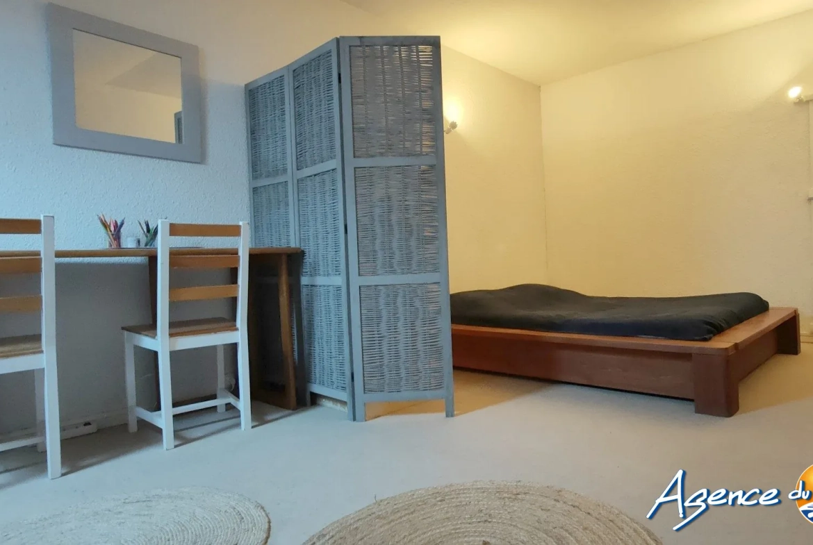 Appartement T2 en mezzanine avec garage face à la plage au Le Barcarès 