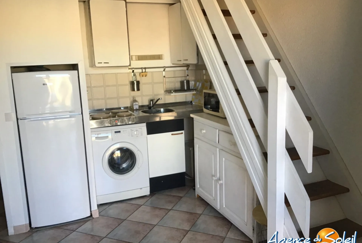 Appartement T2 en mezzanine avec garage face à la plage au Le Barcarès 