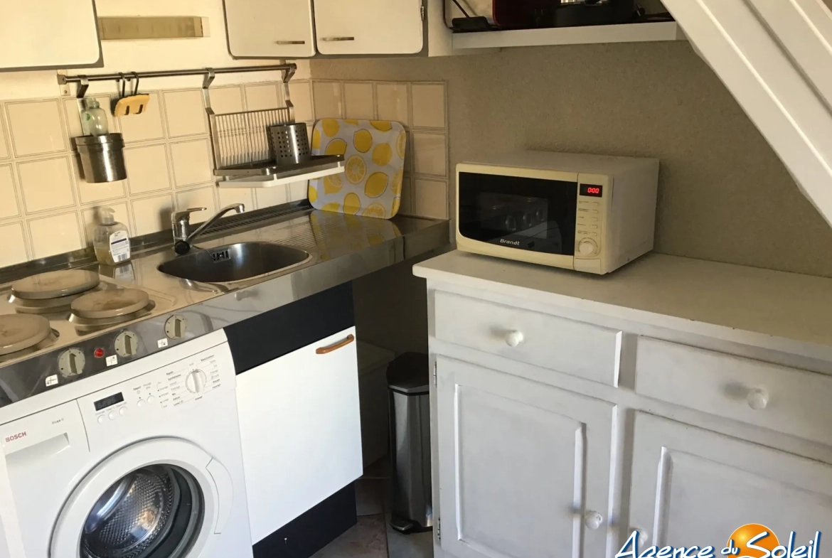 Appartement T2 en mezzanine avec garage face à la plage au Le Barcarès 
