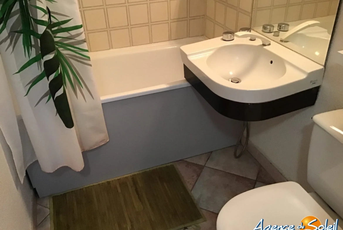 Appartement T2 en mezzanine avec garage face à la plage au Le Barcarès 