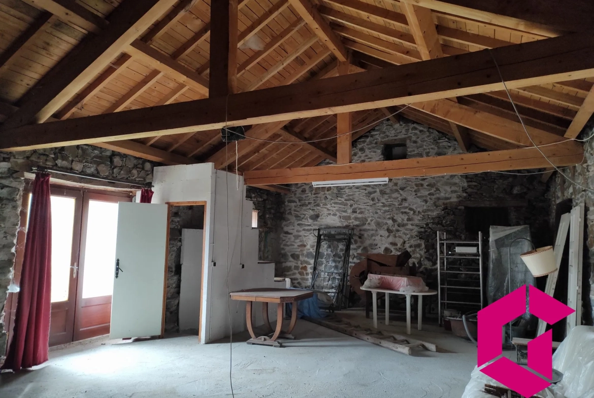 Ancienne ferme en pierres à rénover à Saint-Julien-du-Pinet - 60 m² 
