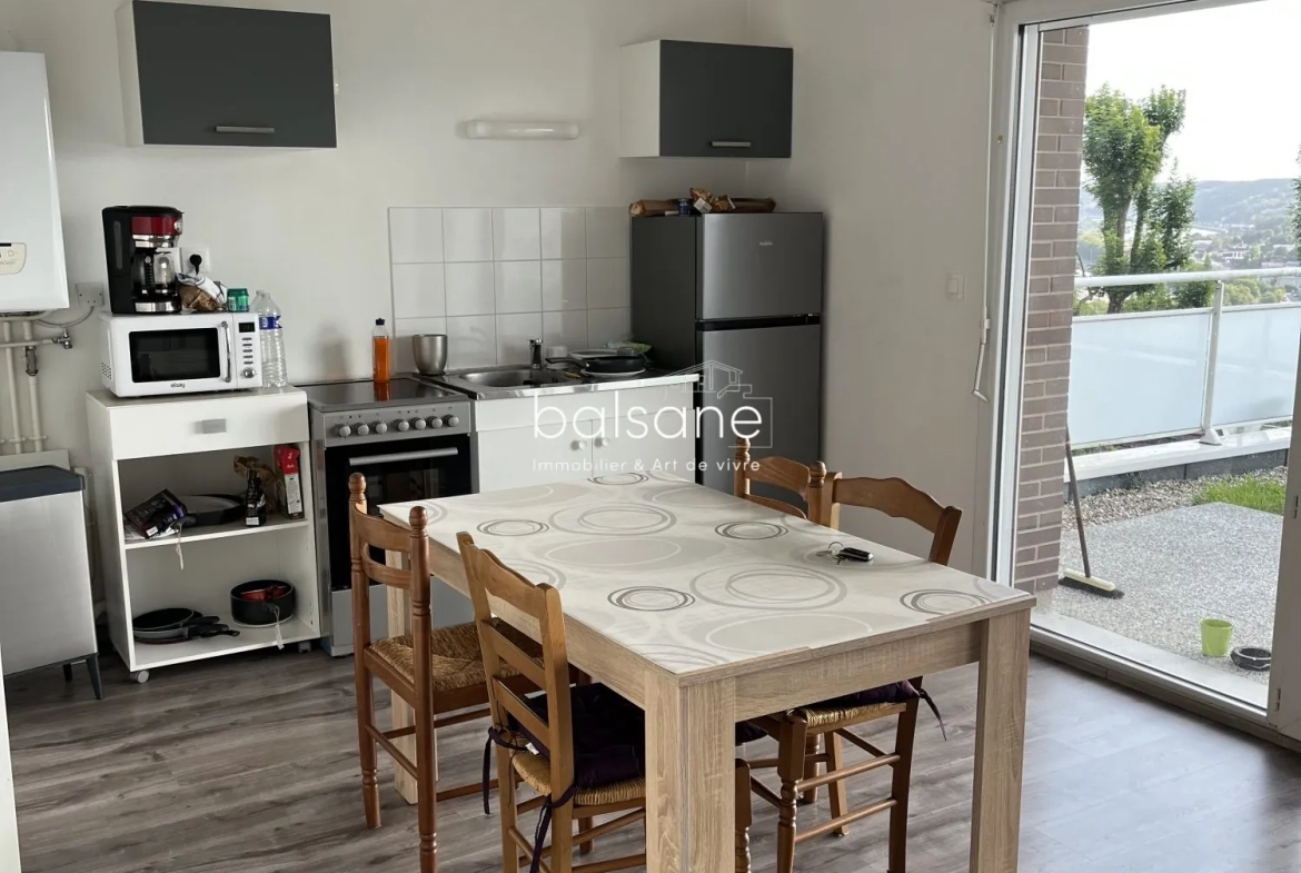 Appartement T2 loué avec terrasse et double parking à Deville-lès-Rouen 